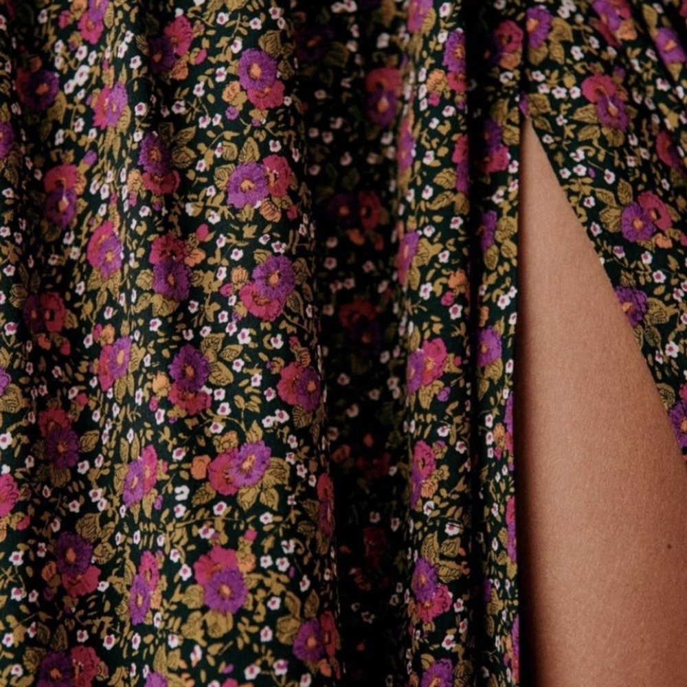 Sézane Alicia Woodland Floral Skirt Jupe Size 34 or US 2
